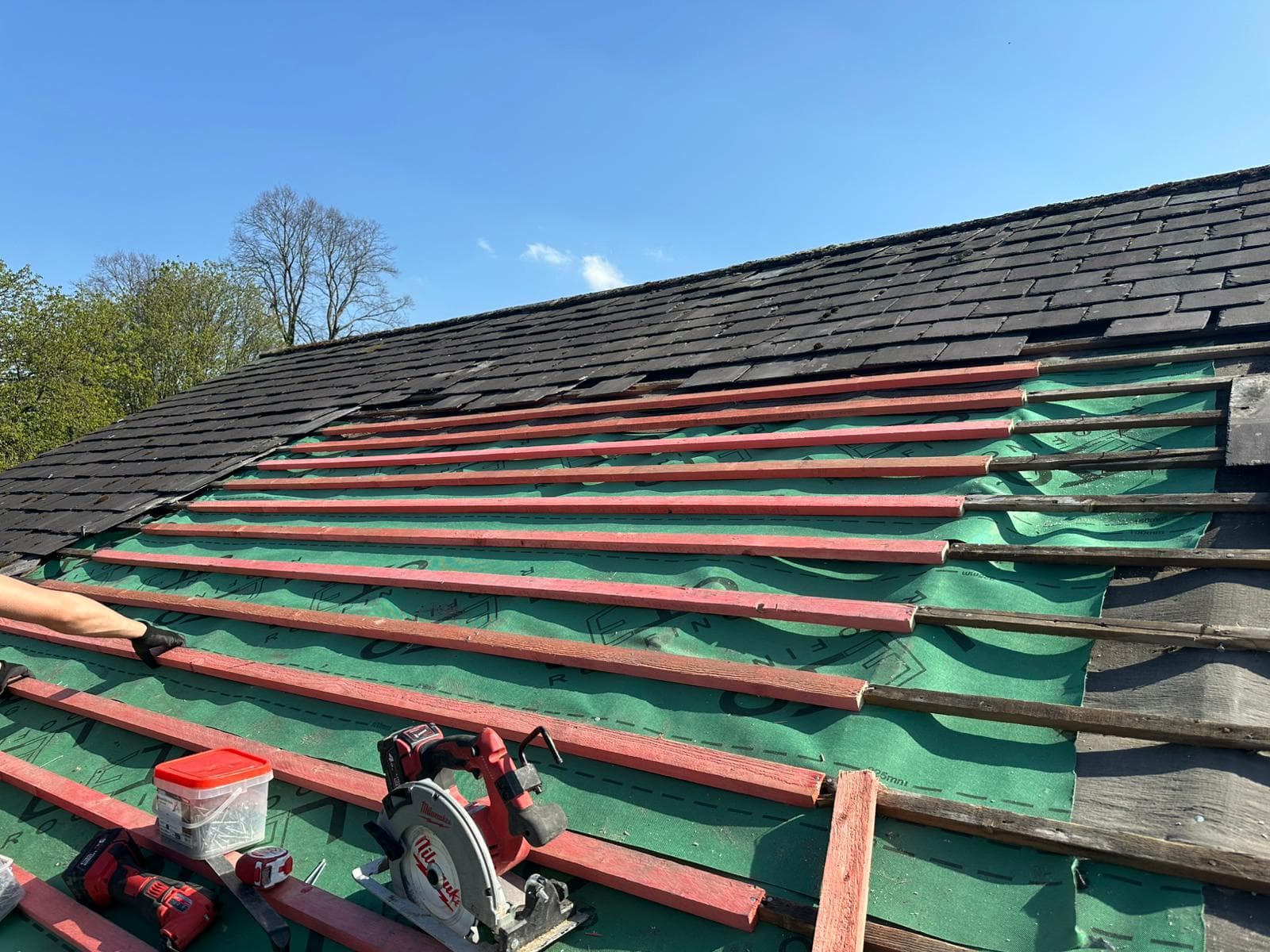 Chimney rebuild and lead flashing renewal, Victorian terrace in Aigburth, completed