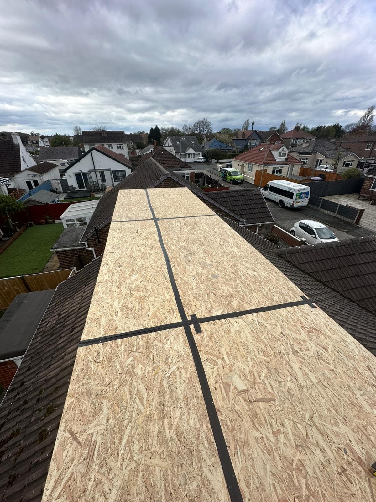 EPDM flat roof replacement, Edwardian terrace in Hoole, completed