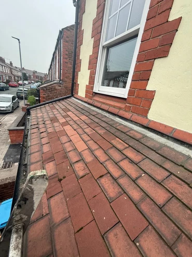 Emergency slipped slate, Liverpool L8, completed